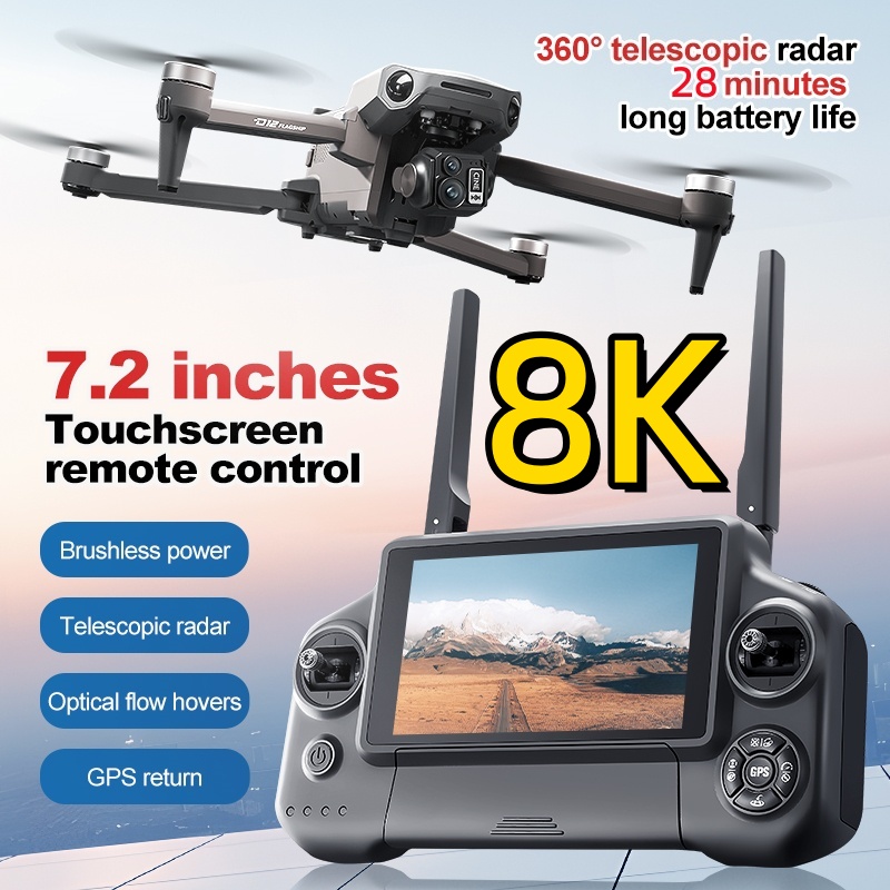 Drone Rc Cable - Drone RC Quadricoptère 8K avec Nacelle