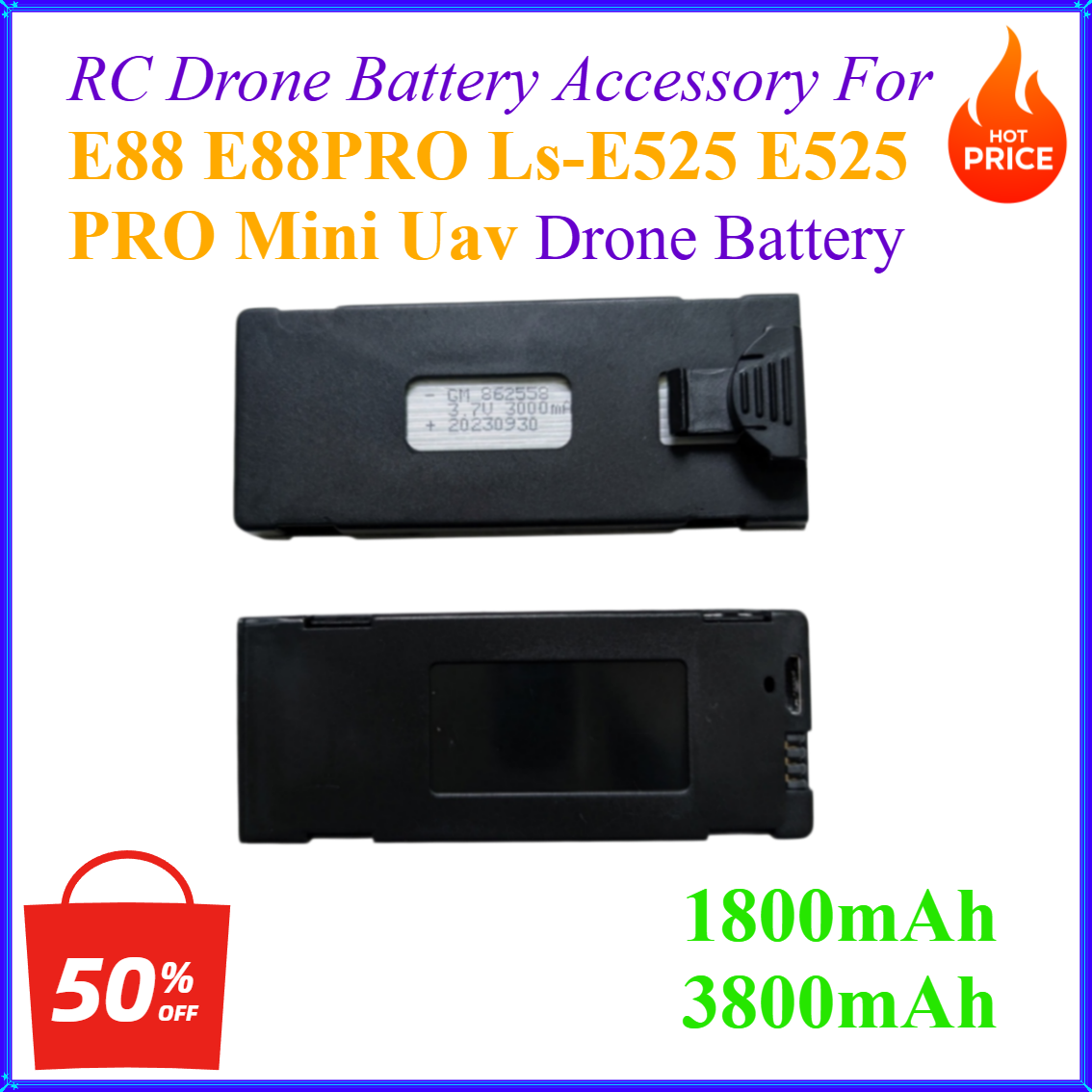 Drone Rc E88 Pro - Batterie de drone RC 3.7V 1800mAh