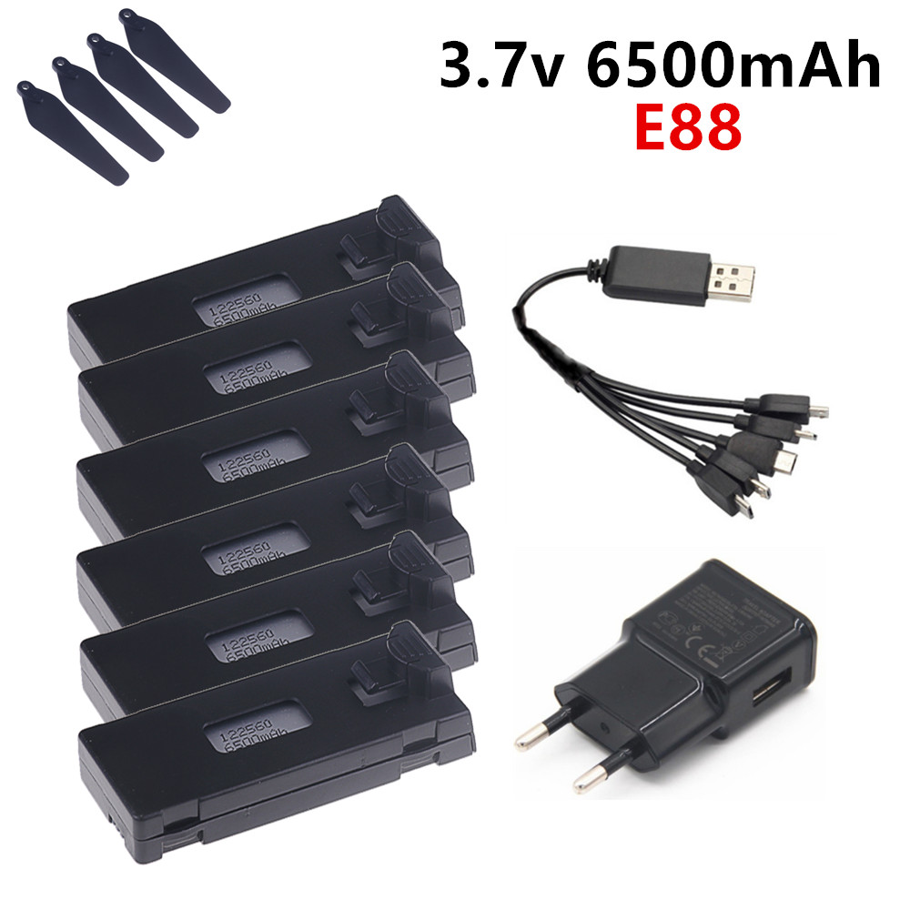 Drone Rc E88 Pro - Batterie Lipo 3.7V 6500mAh pour E88