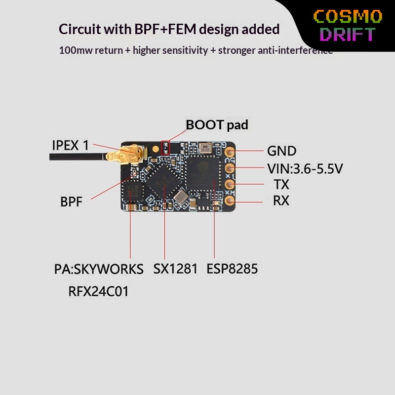 Drone With Rc 2 - Récepteur Hot BAYCK Expresslrs Elrs 2,4