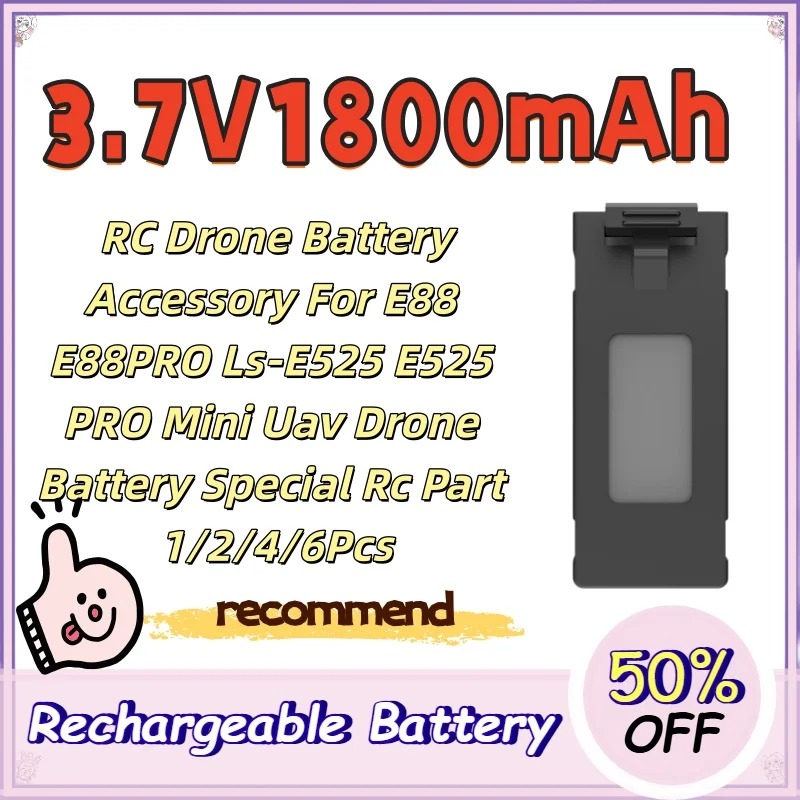 Drone Rc E88 Pro - Batterie de drone RC 3.7V 1800mAh,