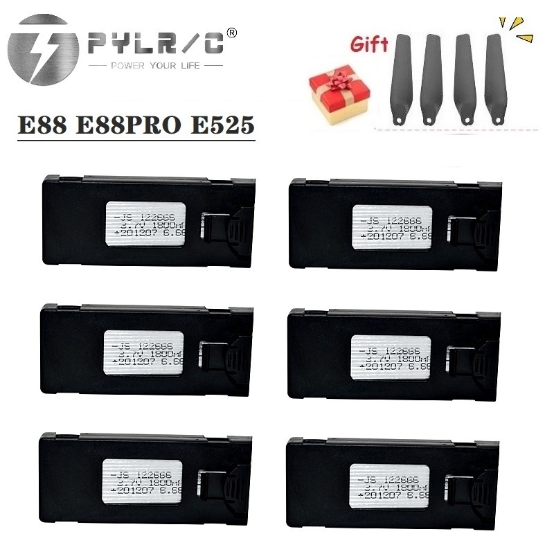Drone Rc E88 Pro - 1/2/3/5/10 pièces 3.7V 1800Mah RC Drone