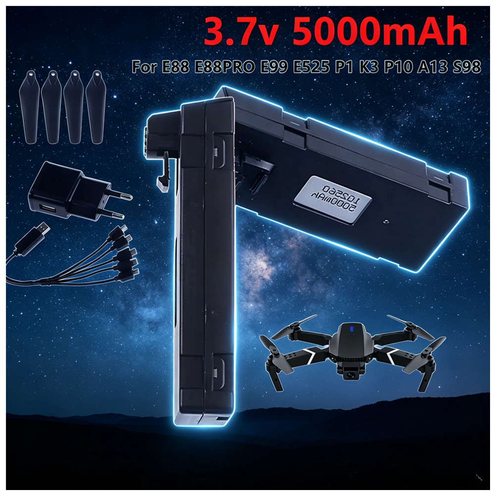 Batterie Li-ion rechargeable 3 - Drone Rc E88 Pro avis et prix