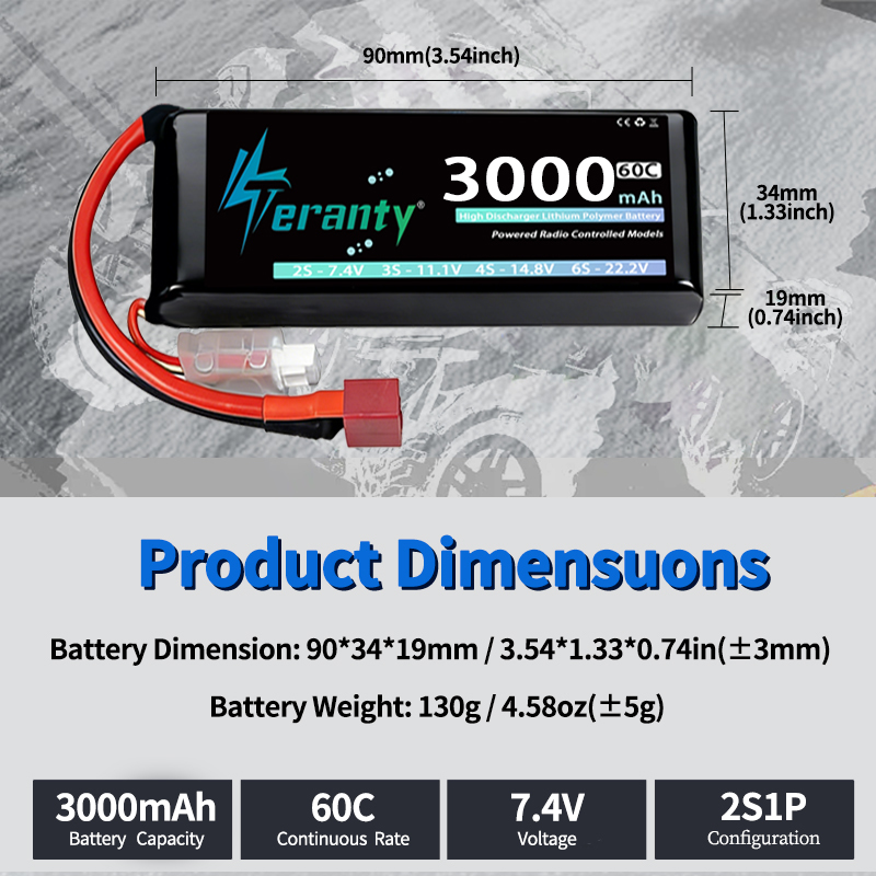 Batterie Lipo TERANTY 2S 3000m - Drone Rc Car avis et prix