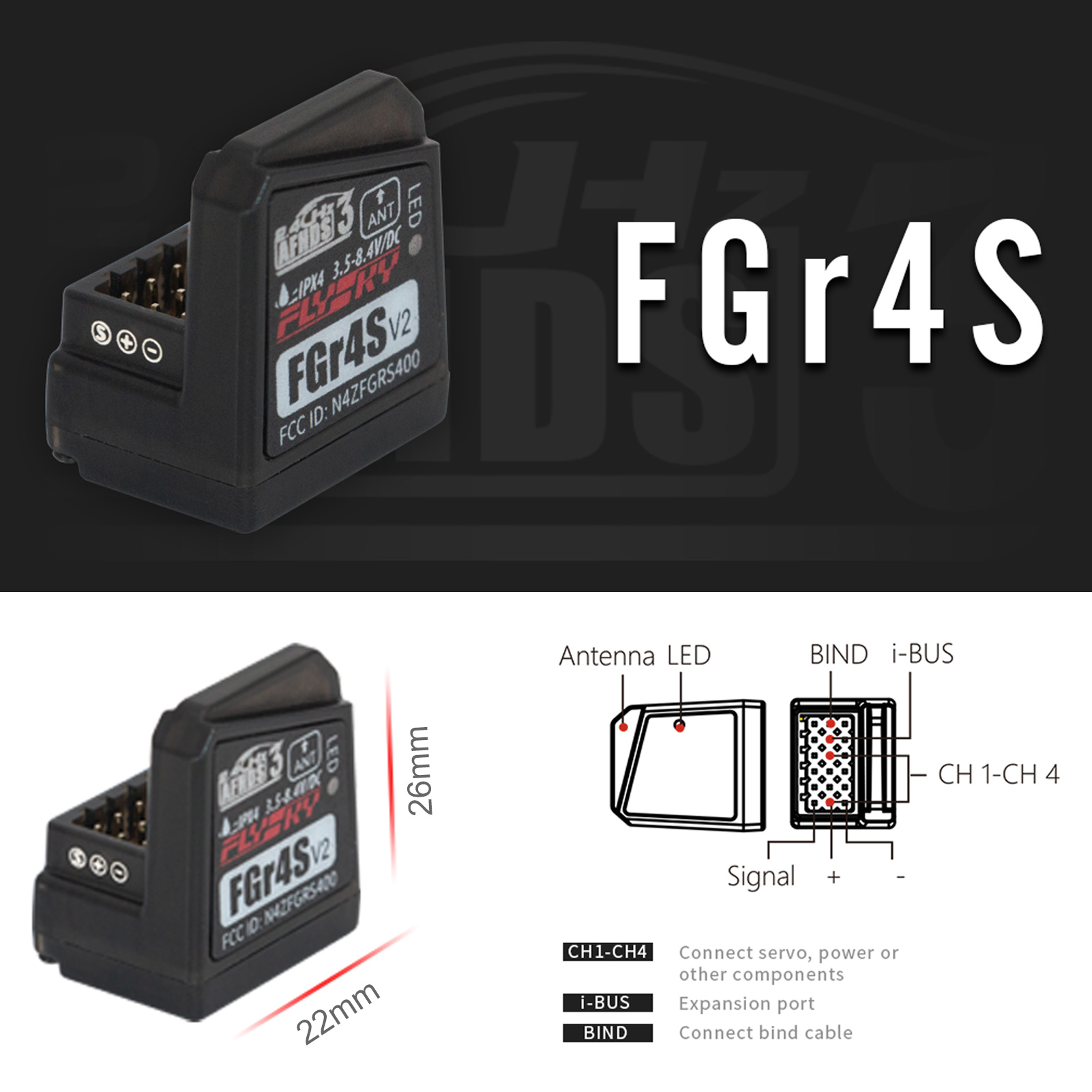 Récepteur Flysky FGR4S V2 AFHD - Joystick Rc Drone avis et prix