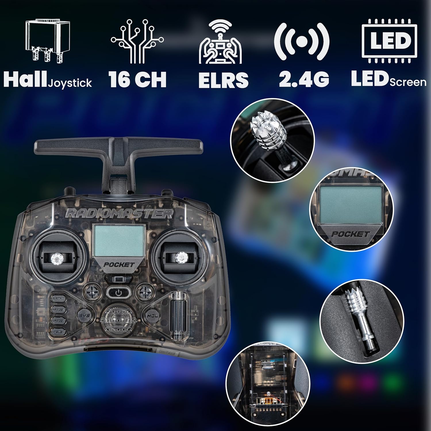 RadioMaster POCKET P16 2.4G Ra - Joystick Rc Drone avis et prix