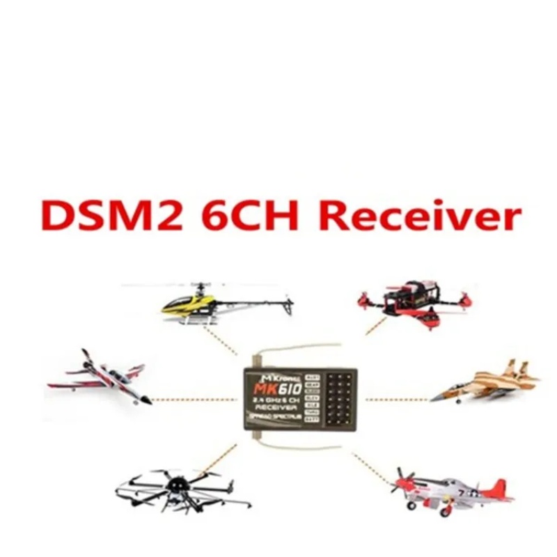 DSM2 MK610 AR6100 2.4G 6CH RC  - Drone Rc Receiver And Transmitter avis et prix