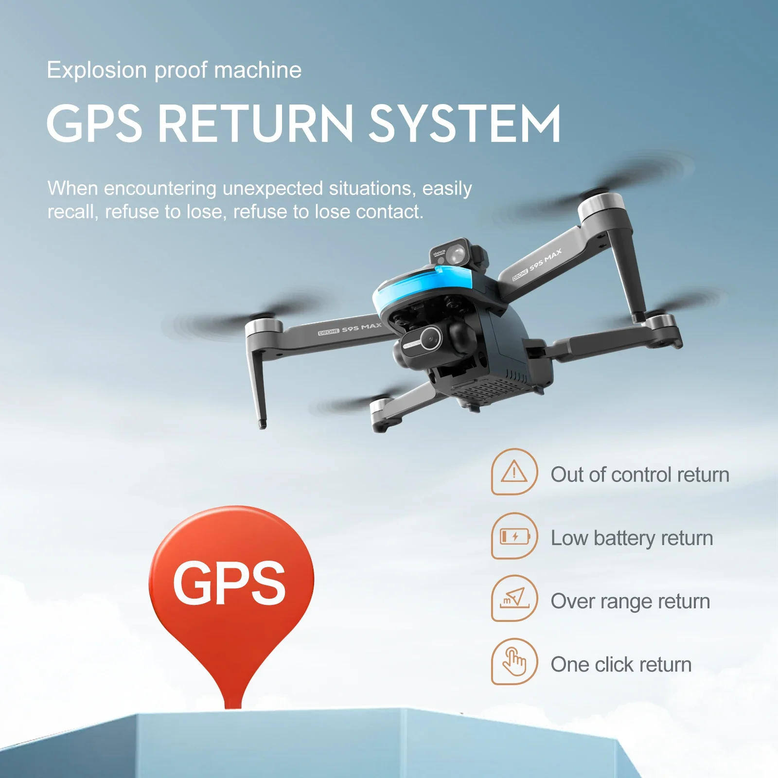 Nouveau S9S MAX MINI Drone 4K  - Drone Rc Cable avis et prix