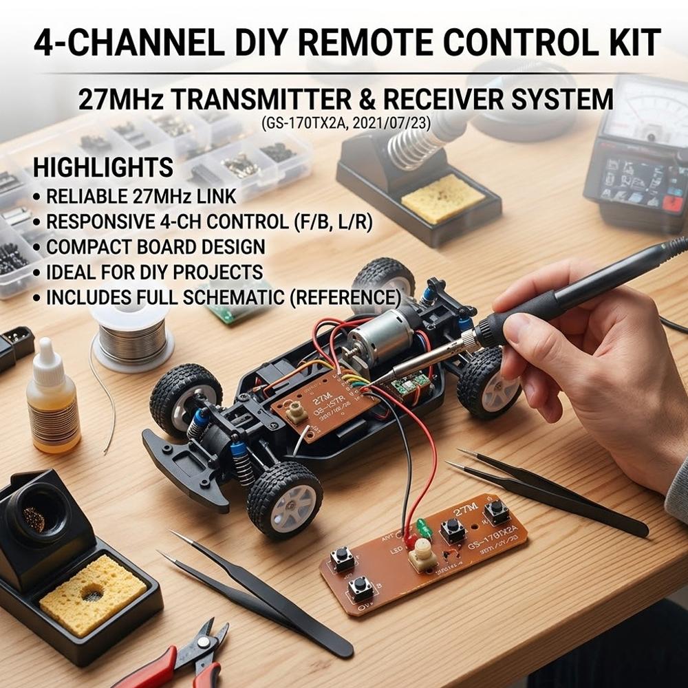 Kit de télécommande 27 MHz 4 c - Joystick Rc Drone avis et prix