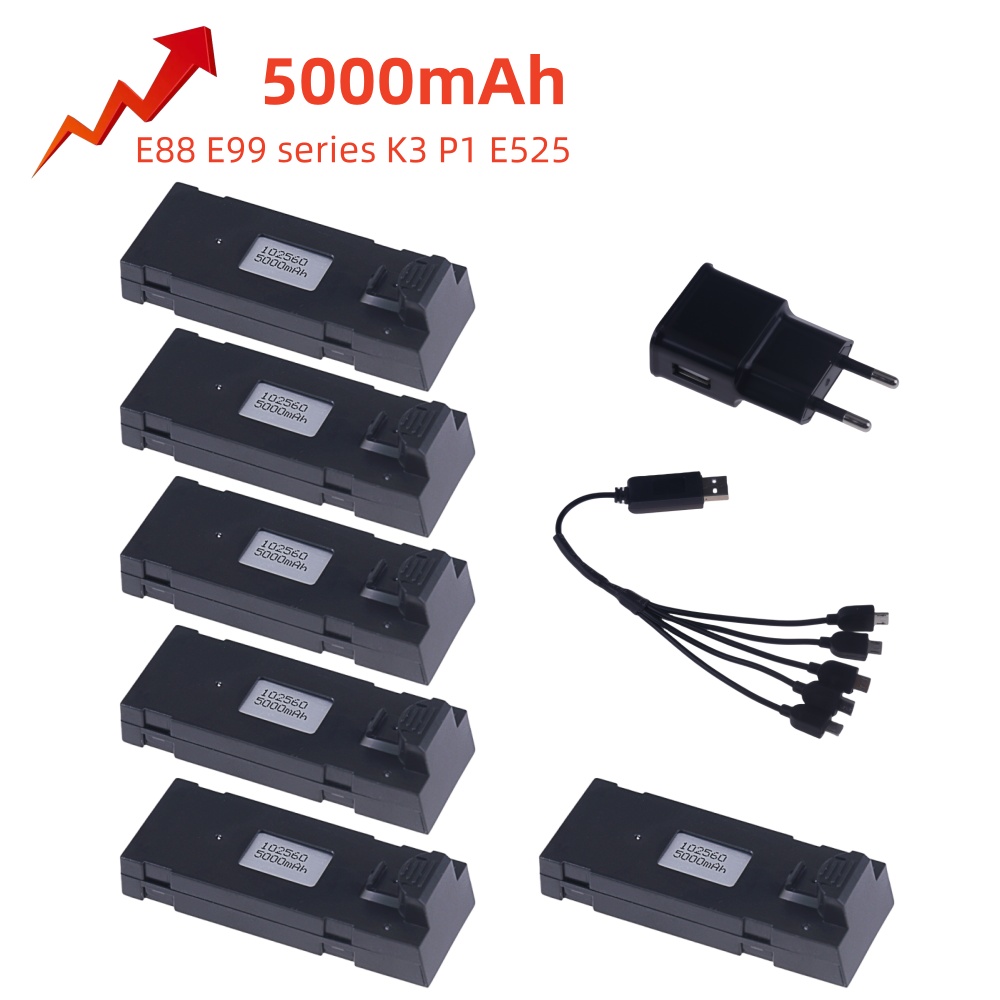 3.7V 5000Mah RC Drone batterie - Drone Rc E88 Pro avis et prix