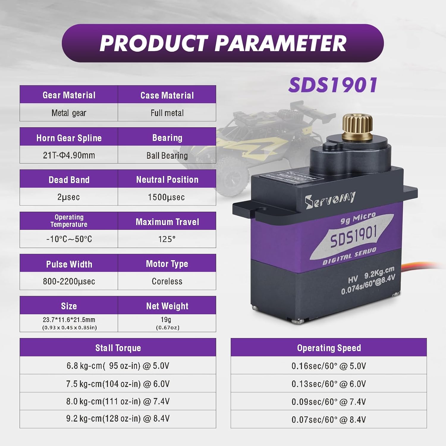 SERVOMY-SDS1901 numérique 9G M - Drone Rc Car avis et prix