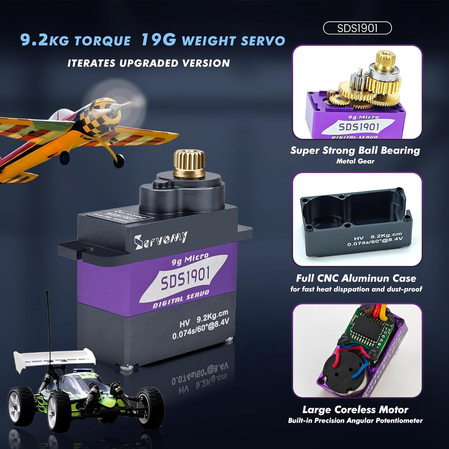 SERVOMY-SDS1901 numérique 9G M - Drone Rc Car avis et prix
