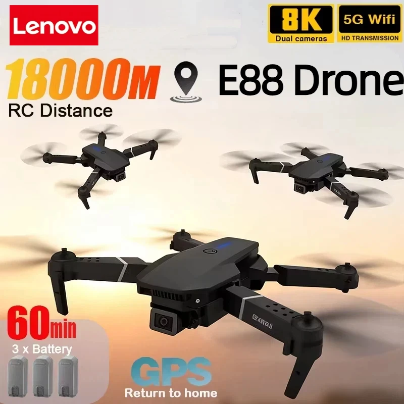 Lenovo nouveau E88 Pro WIFI FP - Drone Rc E88 Pro avis et prix